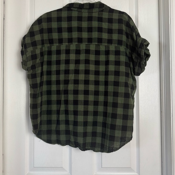 Time and Tru Women's Roll Sleeve Popover Shirt - Picture 6 of 7